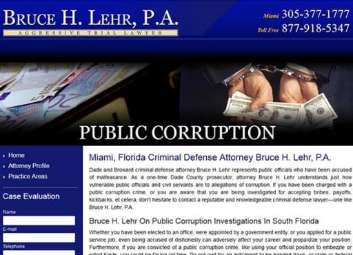 Bruce H. Lehr, P.A. - Public Corruption
